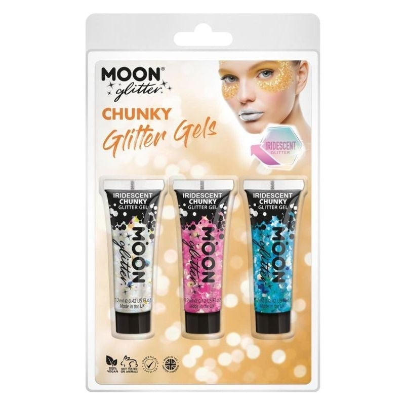 Moon Glitter Iridescent Chunky Gel G13443 Costume Make Up 1