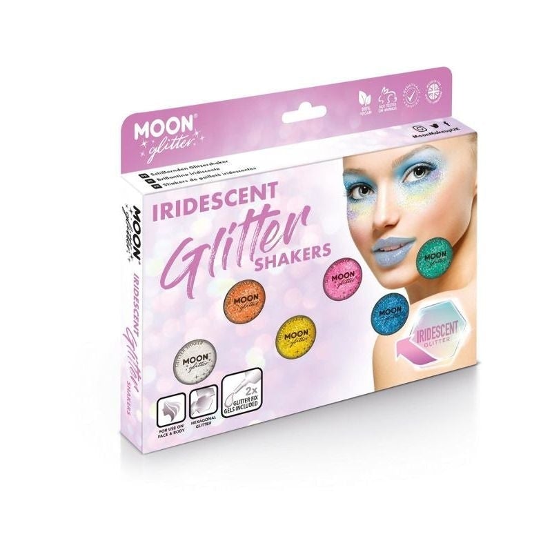 Moon Glitter Iridescent Glitter 5g Shakers 6 Assorted Colours Set Costume Make Up 1
