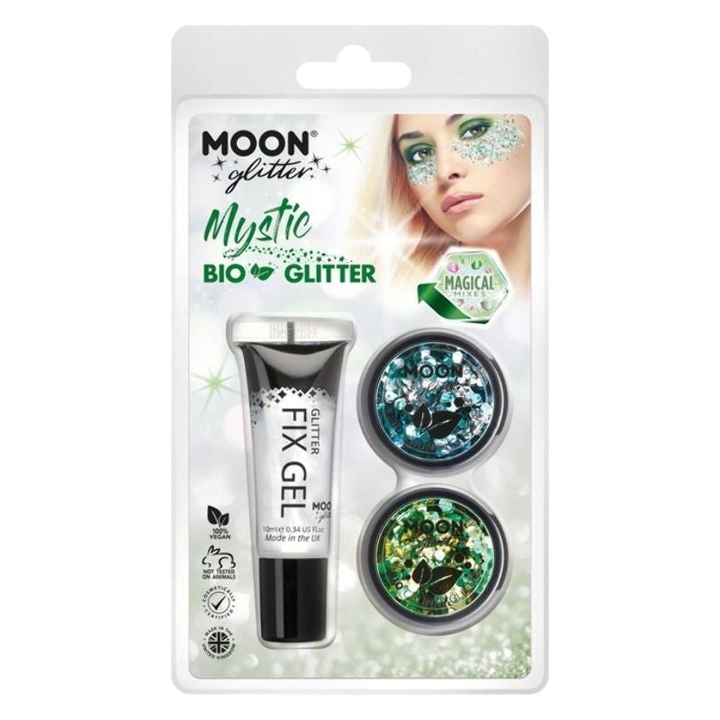 Size Chart Moon Glitter Mystic Bio Chunky Mixed Colours Clamshell, 3g - Fix Gel Two Set Costume Make Up