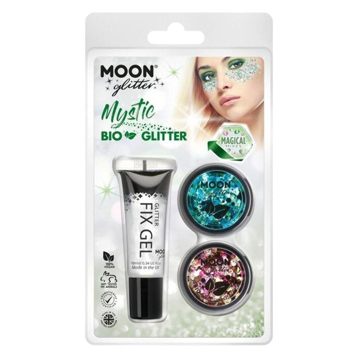 Moon Glitter Mystic Bio Chunky Mixed Colours Clamshell, 3g - Fix Gel Two Set Costume Make Up_1