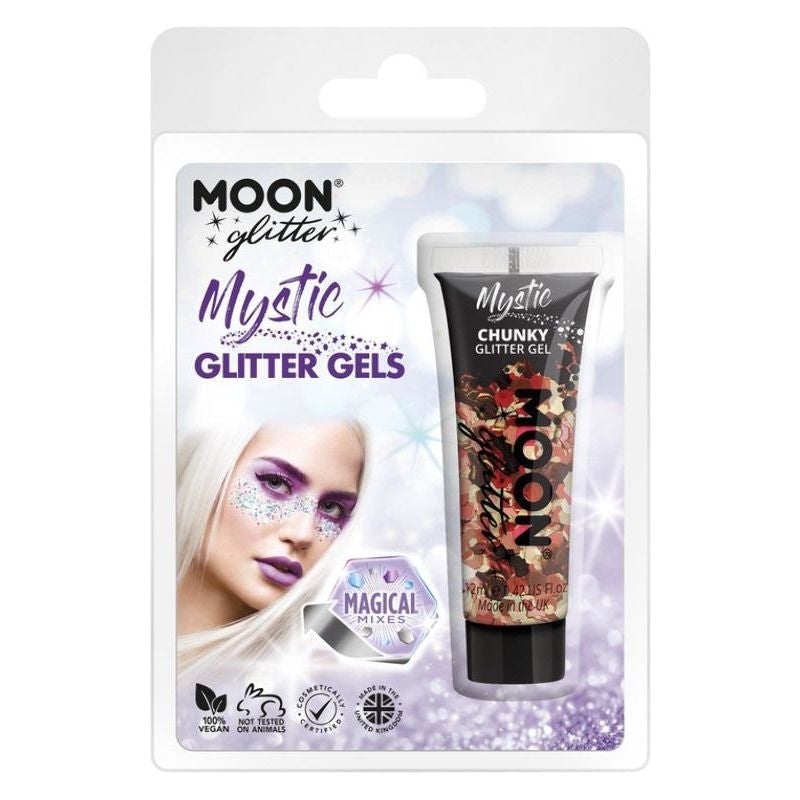 Moon Glitter Mystic Chunky Gel Mixed Colour Clamshell, 12ml Costume Make Up_2