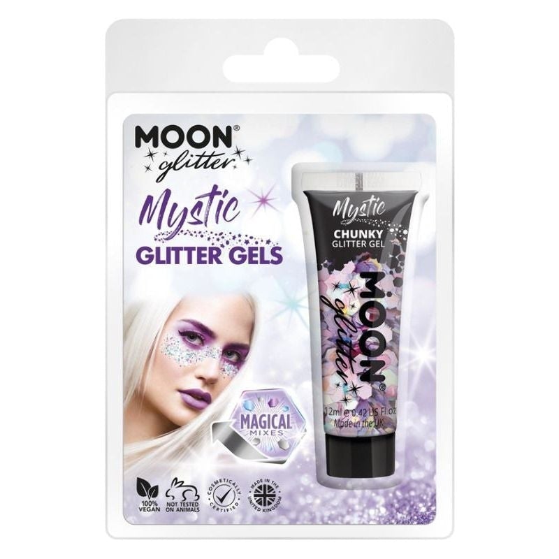 Moon Glitter Mystic Chunky Gel Mixed Colour Clamshell, 12ml Costume Make Up_3