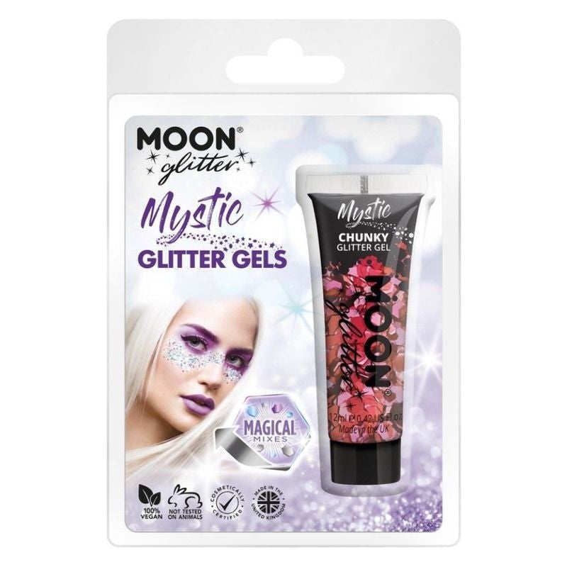 Size Chart Moon Glitter Mystic Chunky Gel Mixed Colour Clamshell, 12ml Costume Make Up