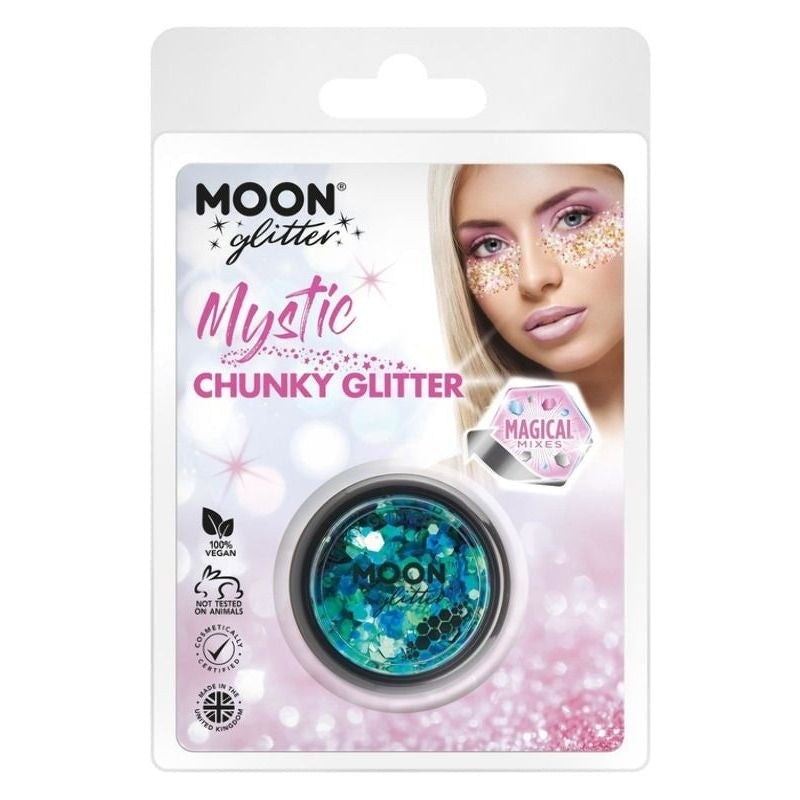 Moon Glitter Mystic Chunky Mixed Colours Clamshell 3g Costume Make Up 1