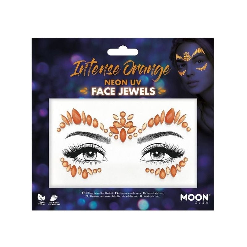 Moon Glow Face Jewels Intense Orange Costume Make Up 1