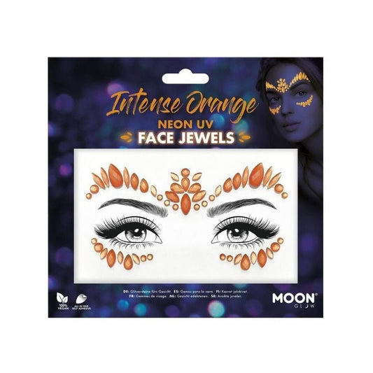 Moon Glow Face Jewels Intense Orange Costume Make Up 1