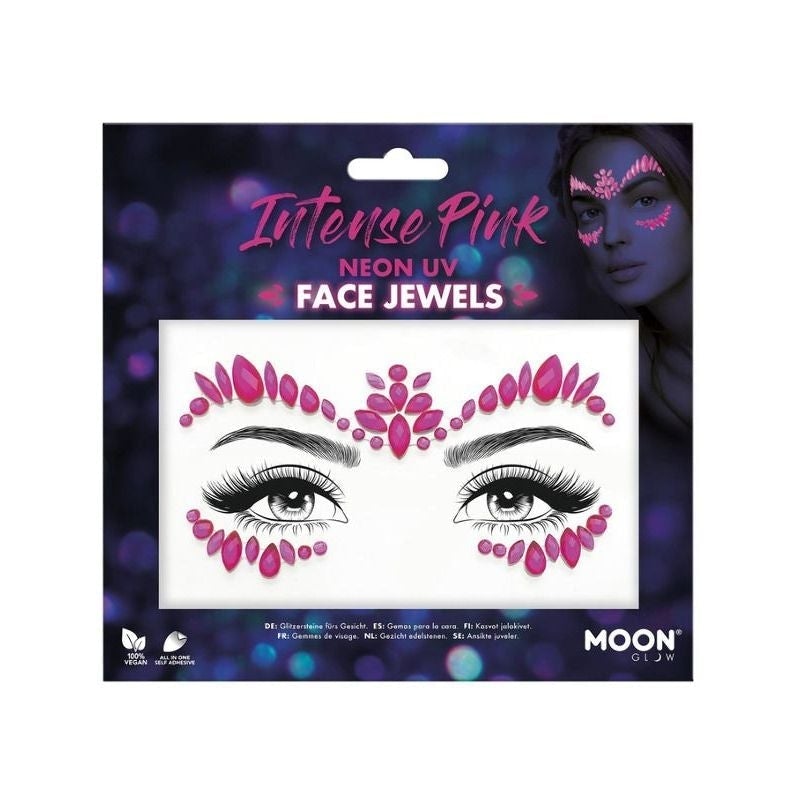 Moon Glow Face Jewels Intense Pink Costume Make Up 1
