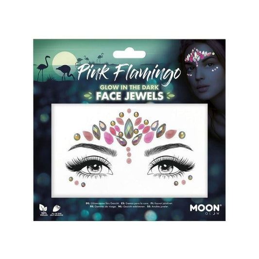 Moon Glow Face Jewels Pink Flamingo Costume Make Up 1