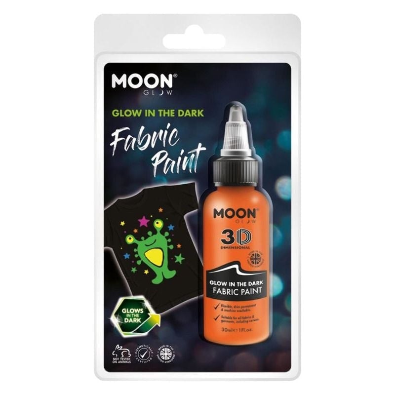Moon Glow In The Dark Fabric Paint 30ml Clamshell Costume Make Up 4