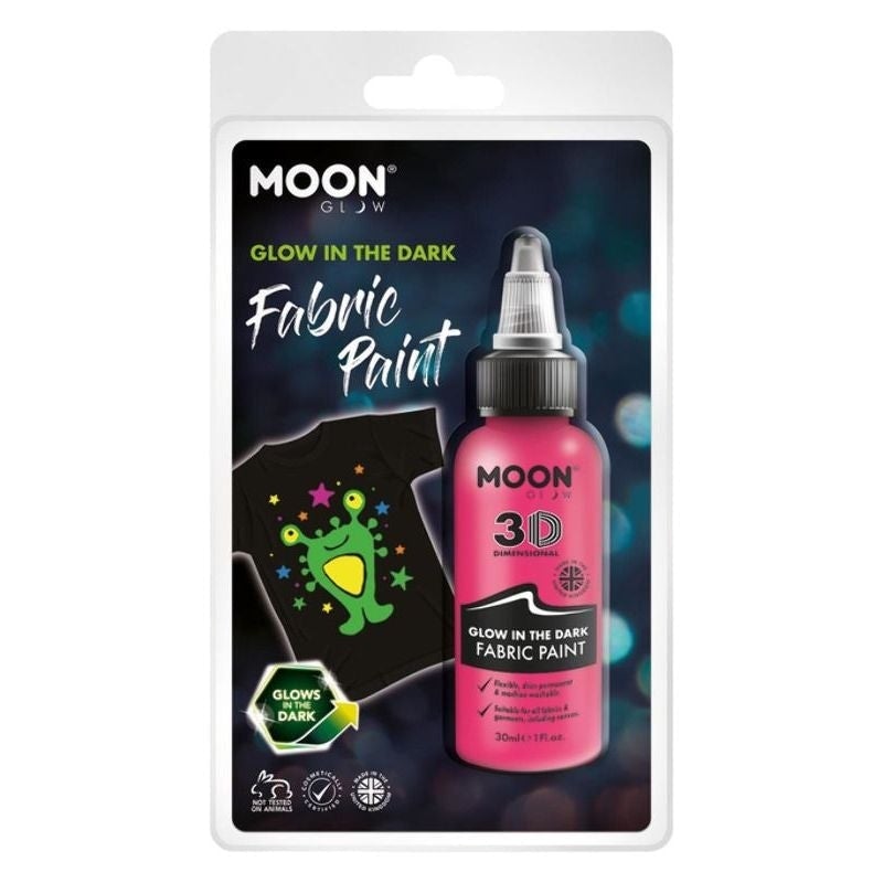 Moon Glow In The Dark Fabric Paint 30ml Clamshell Costume Make Up 5