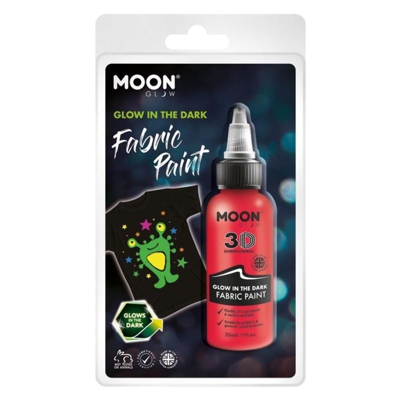 Moon Glow In The Dark Fabric Paint 30ml Clamshell Costume Make Up 7