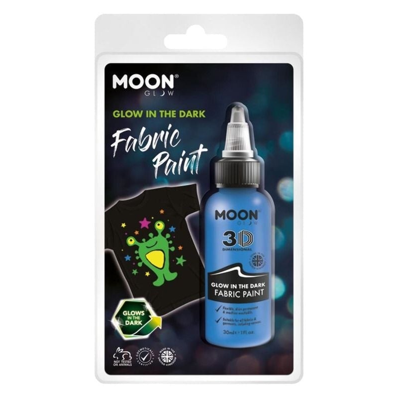 Moon Glow In The Dark Fabric Paint 30ml Clamshell Costume Make Up_1
