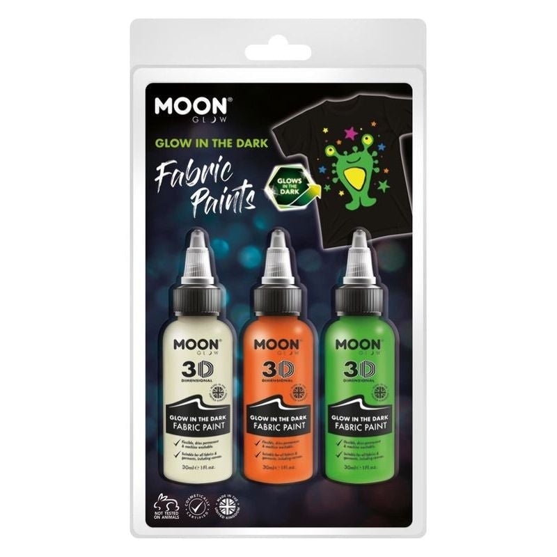 Moon Glow In The Dark Fabric Paint M42580 Costume Make Up 1