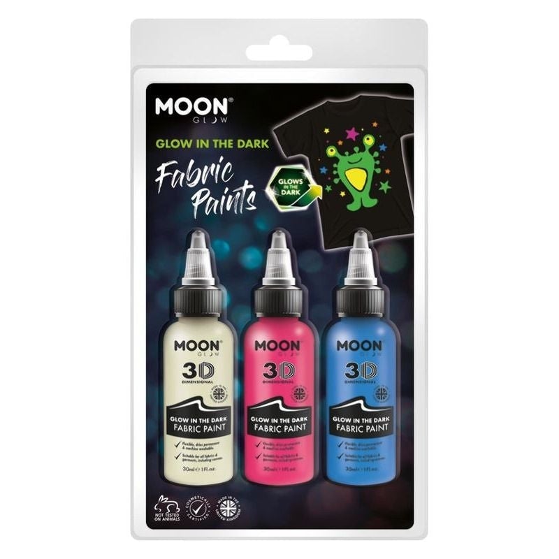 Moon Glow In The Dark Fabric Paint M42597 Costume Make Up 1