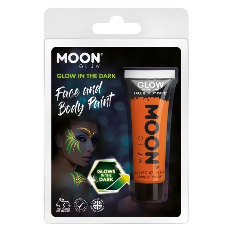 Moon Glow In The Dark Face Paint 12ml Clamshell Costume Make Up 4