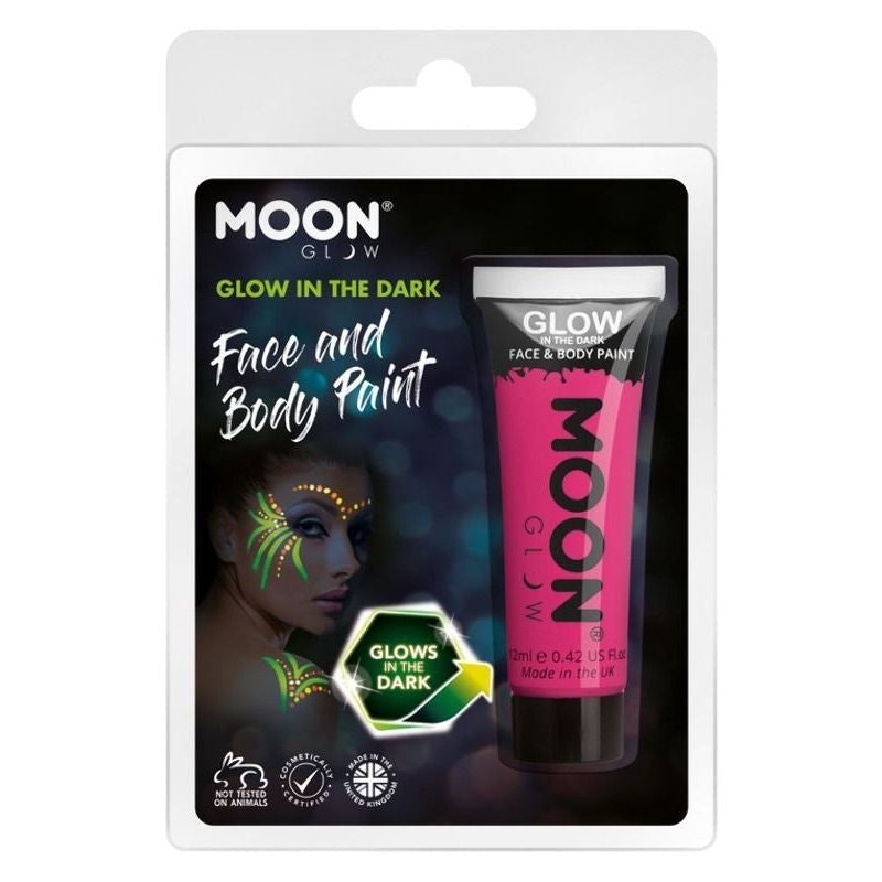 Moon Glow In The Dark Face Paint 12ml Clamshell Costume Make Up 5