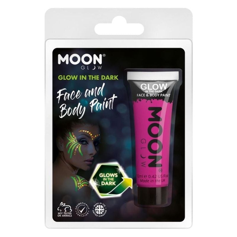 Moon Glow In The Dark Face Paint 12ml Clamshell Costume Make Up 6