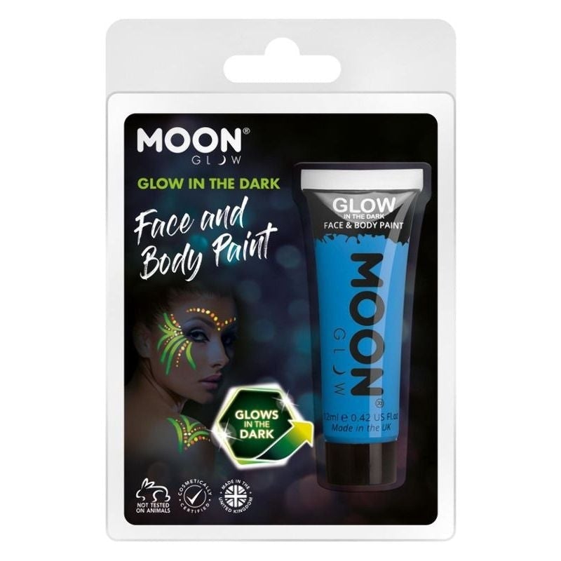 Moon Glow In The Dark Face Paint 12ml Clamshell Costume Make Up 1