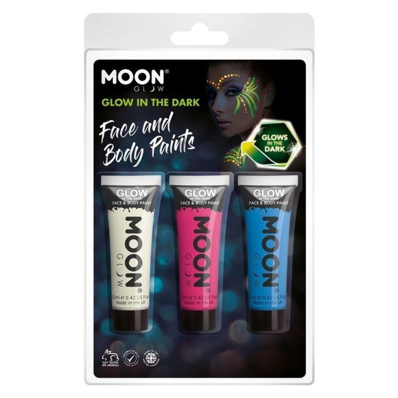 Moon Glow In The Dark Face Paint M41590 Costume Make Up 1
