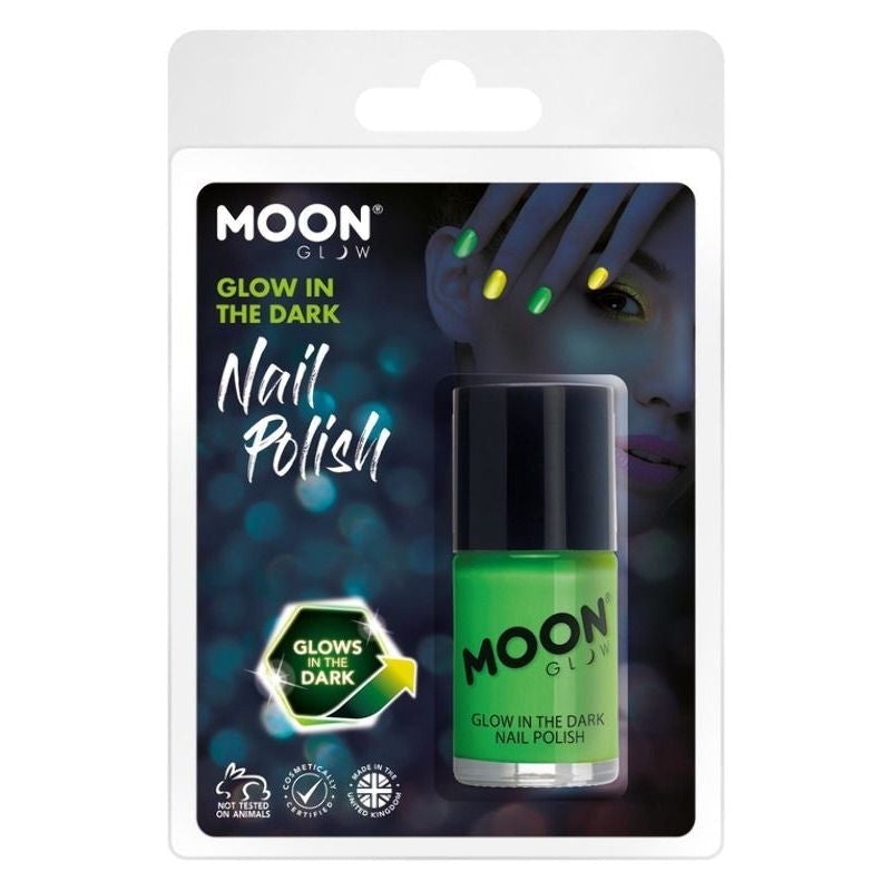 Moon Glow In The Dark Nail Polish 14ml Clamshell Costume Make Up 2