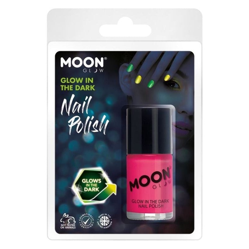 Moon Glow In The Dark Nail Polish 14ml Clamshell Costume Make Up 4
