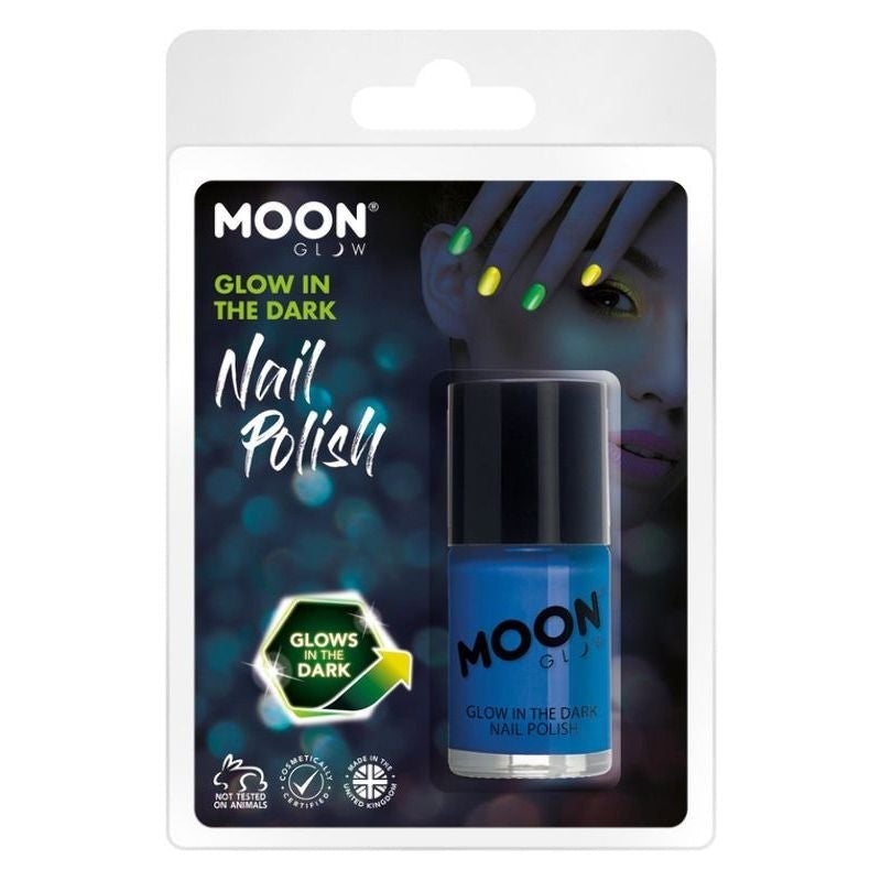 Moon Glow In The Dark Nail Polish 14ml Clamshell Costume Make Up 1