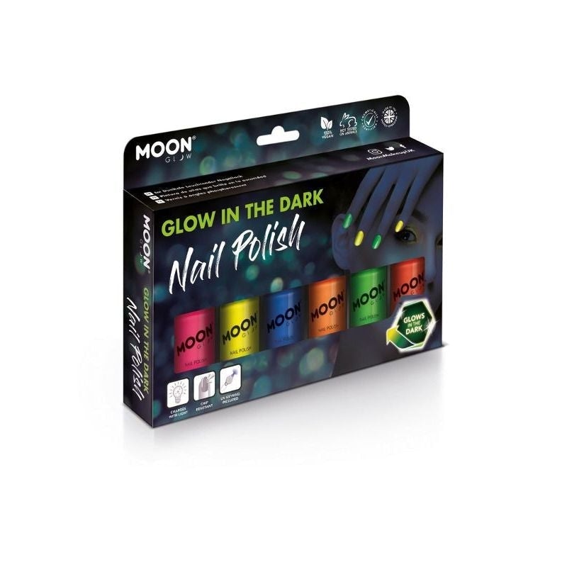 Moon Glow In The Dark Nail Polish Assorted Costume Make Up 1