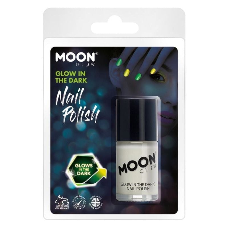 Moon Glow In The Dark Nail Polish Yellow 14ml Costume Make Up 1
