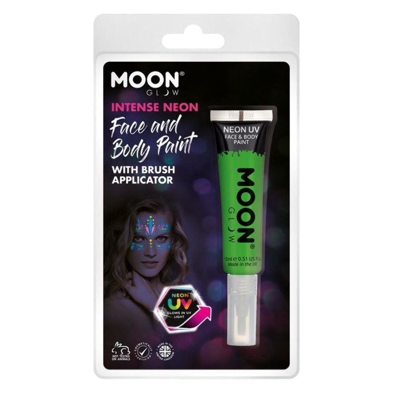 Moon Glow Intense Neon UV Face Paint with Brush Applicator 15ml Costume Make Up 3
