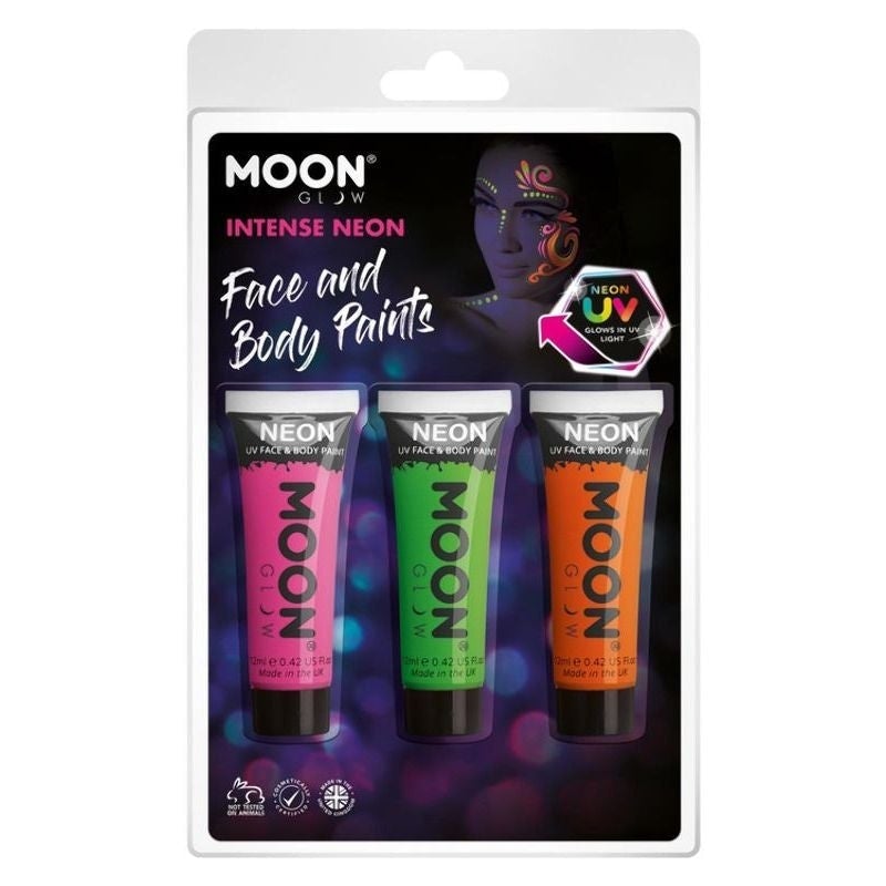 Moon Glow Intense Neon UV Face Paint Hot Pink M33663 Costume Make Up 1