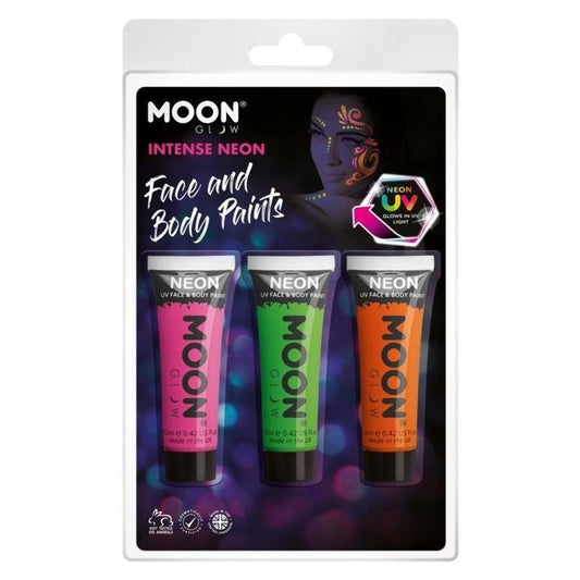 Moon Glow Intense Neon UV Face Paint Hot Pink M33663 Costume Make Up 1