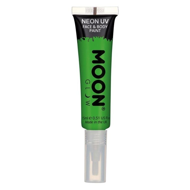 Moon Glow Intense Neon UV Face Paint Single, With Brush Applicator, 15ml_2 sm-M03048