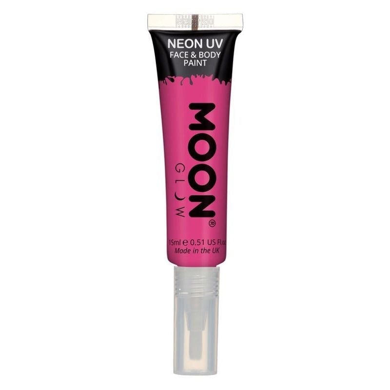 Moon Glow Intense Neon UV Face Paint Single with Brush Applicator 15ml Costume Make Up 3