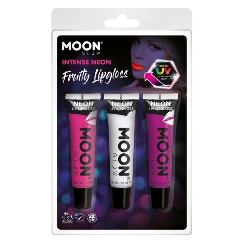 Moon Glow Intense Neon UV Fruity Lipgloss M37104 Costume Make Up 1