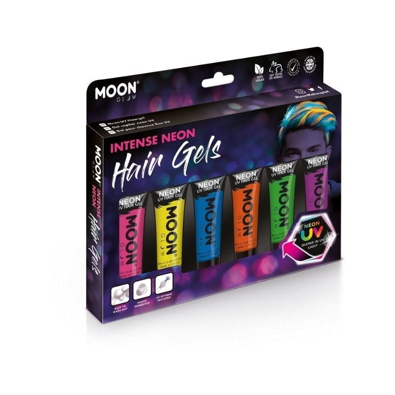 Moon Glow Intense Neon UV Hair Gel Assorted Costume Make Up 1