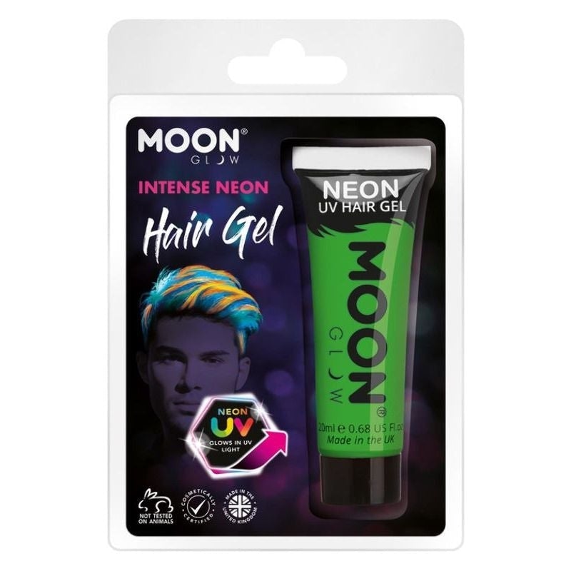 Moon Glow Intense Neon UV Hair Gel Clamshell 20ml Costume Make Up 2
