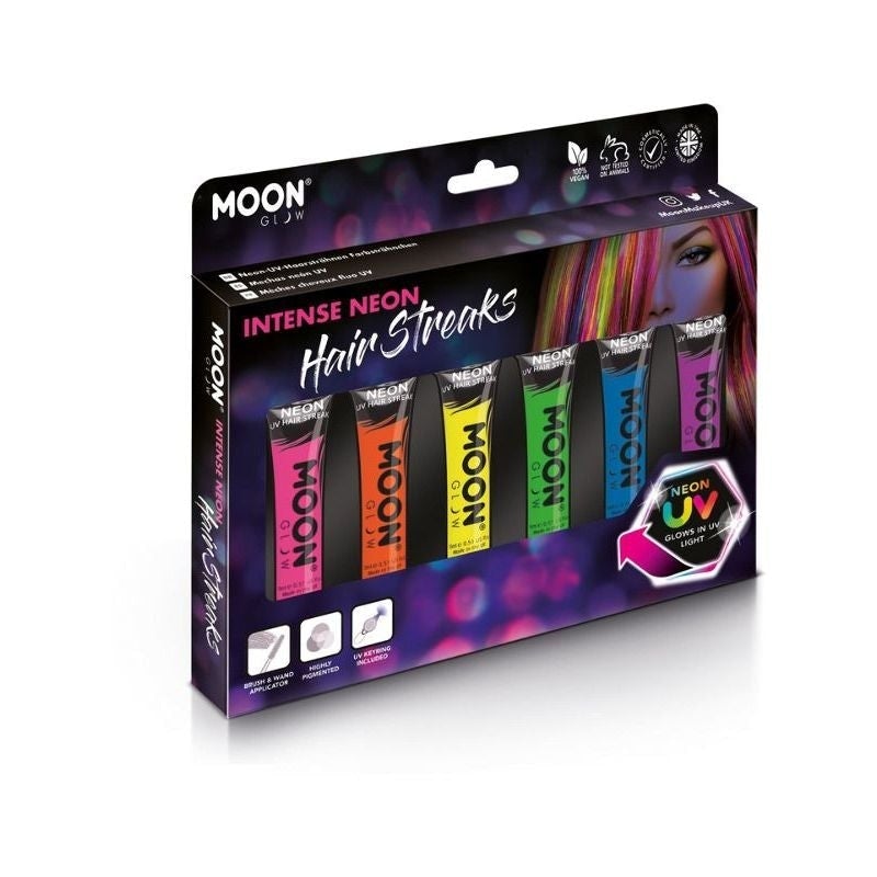 Moon Glow Intense Neon UV Hair Streaks Assorted Costume Make Up 1