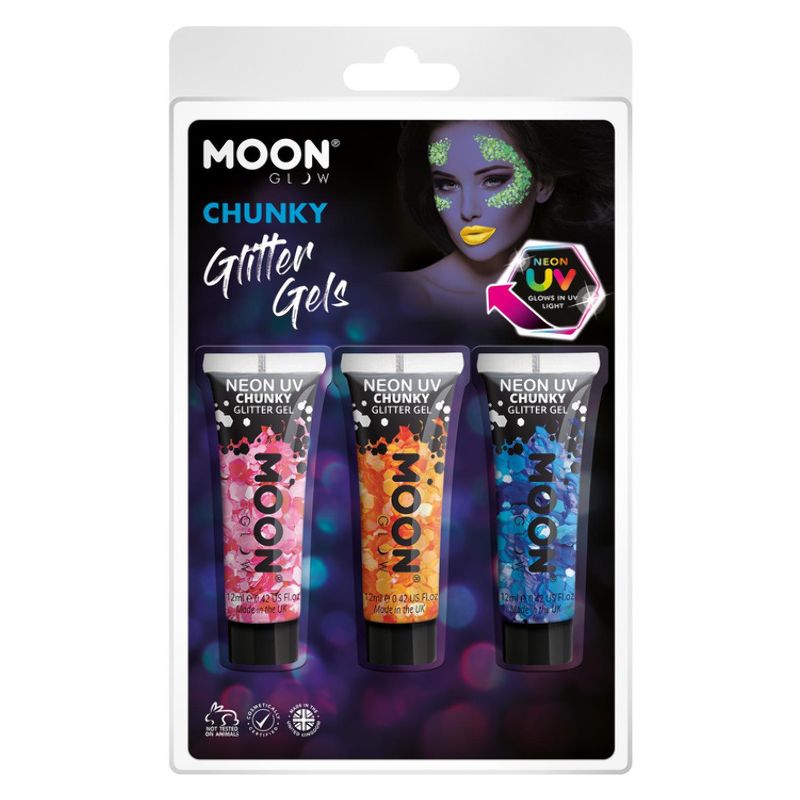 Moon Glow - Neon UV Chunky Glitter Gel M27693 Costume Make Up 1