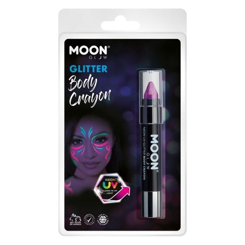 Moon Glow Neon UV Glitter Body Crayon 3.2g Clamshell Costume Make Up 1