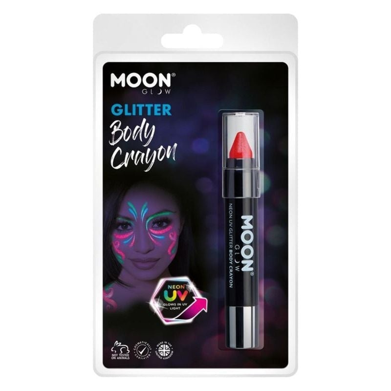 Moon Glow Neon UV Glitter Body Crayons 3.5g Clamshell Costume Make Up_7