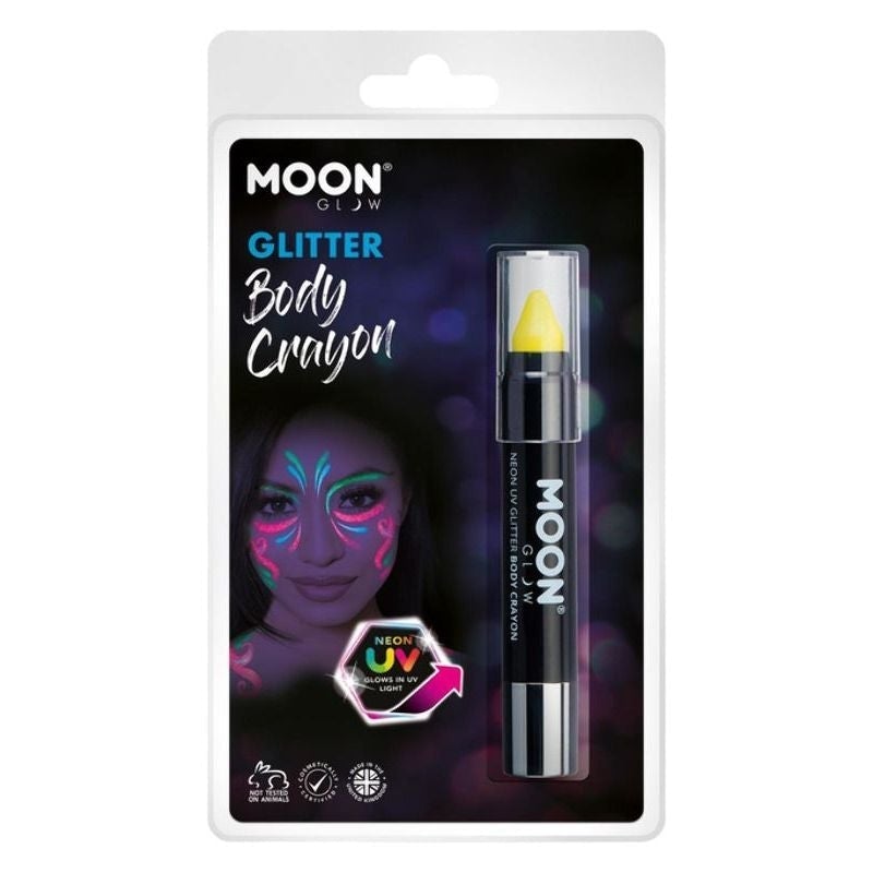 Moon Glow Neon UV Glitter Body Crayon 3.2g Clamshell Costume Make Up 8