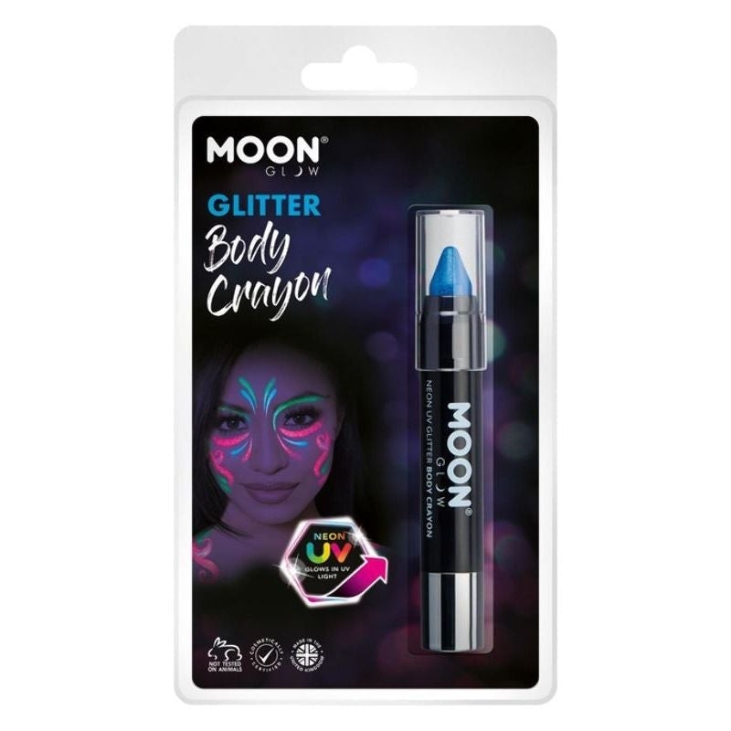 Moon Glow Neon UV Glitter Body Crayon 3.2g Clamshell Costume Make Up 2