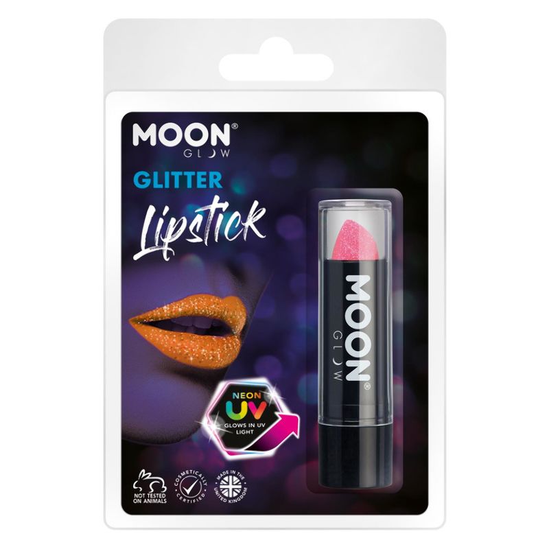 Neon UV Glitter Lipstick Pink Costume Make Up 1
