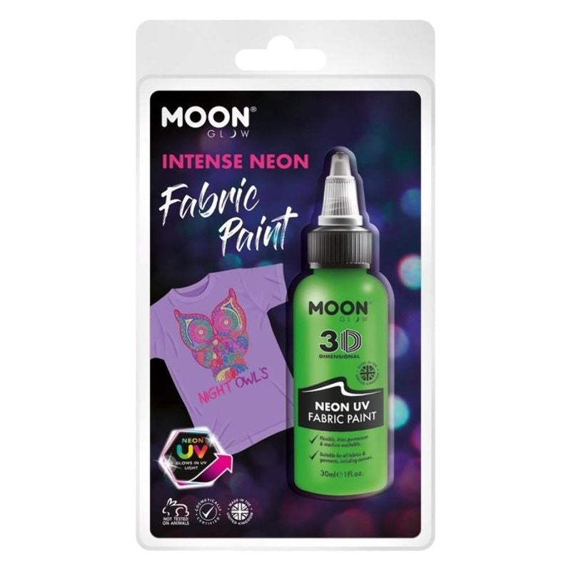 Moon Glow Neon UV Intense Fabric Paint 30ml Clamshell Costume Make Up_2