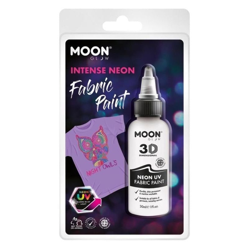 Moon Glow Neon UV Intense Fabric Paint 30ml Clamshell Costume Make Up 7