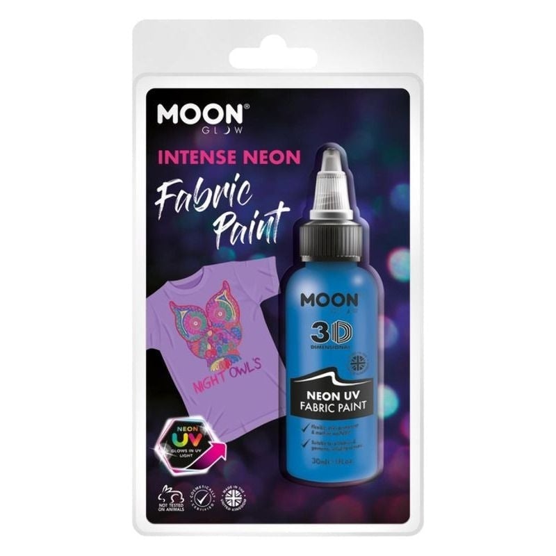 Moon Glow Neon UV Intense Fabric Paint 30ml Clamshell Costume Make Up 1
