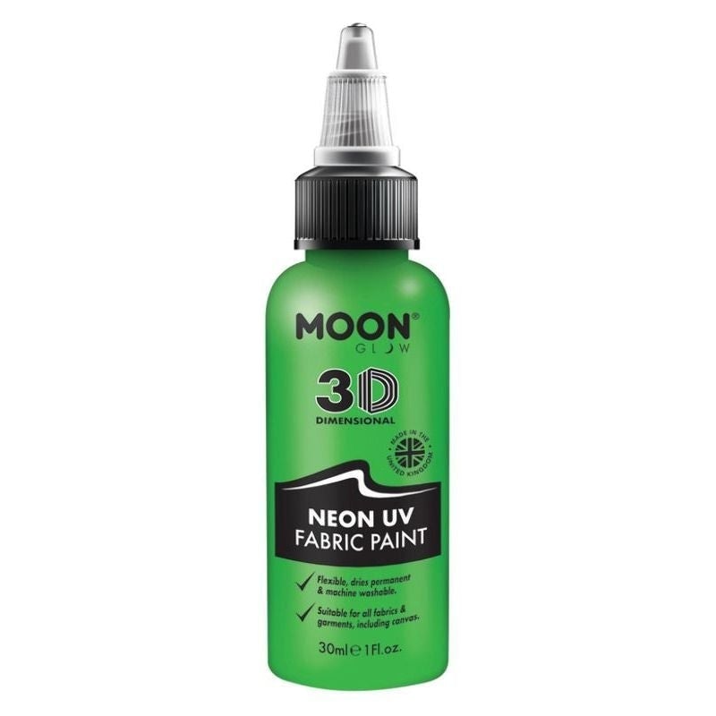 Moon Glow Neon UV Intense Fabric Paint 30ml Single Costume Make Up 2