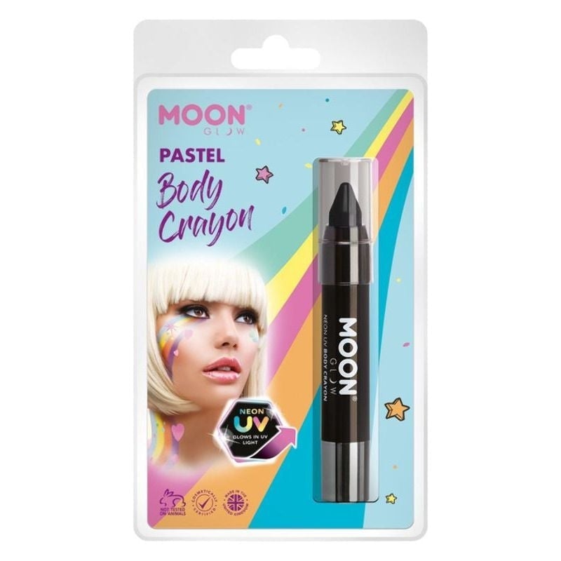 Moon Glow Pastel Neon UV Body Crayons Clamshell, 3.5g Costume Make Up Moon Glow Pastel Neon UV Body Crayons Clamshell, 3.5g Costume Make Up