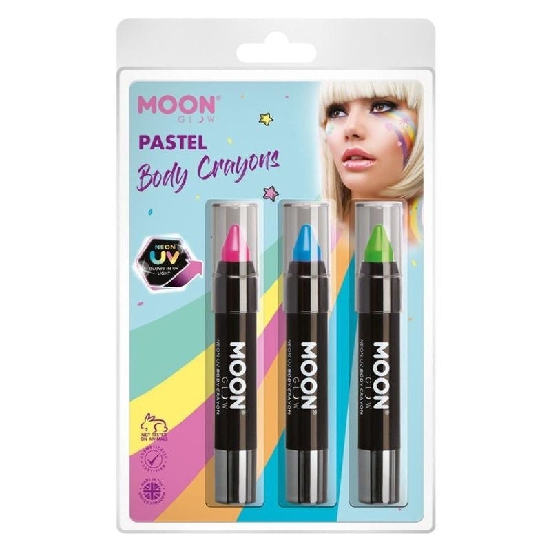 Moon Glow Pastel Neon UV Body Crayons Costume Make Up 1