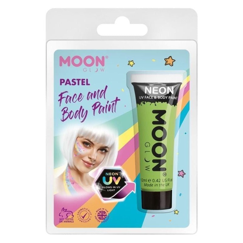 Moon Glow Pastel Neon UV Face Paint Clamshell 12ml Costume Make Up 4